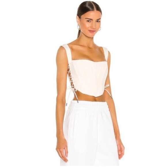 Danielle Guizio Classic Fitted Corset Vanilla Ice  Side Closure S - Picture 2 of 12